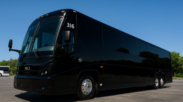 Exterior of Waco Party Bus Company's 40 Passenger Charter Bus in Waco