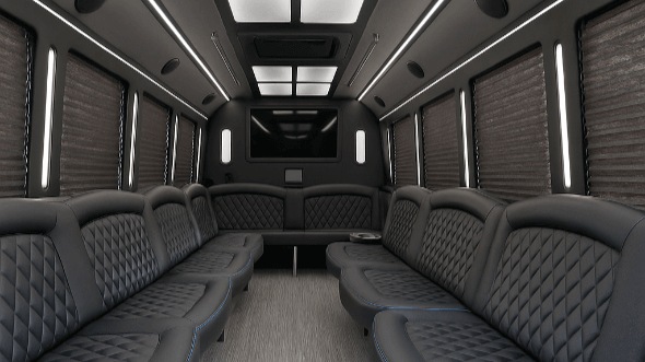 40 passenger party bus interior