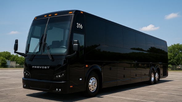 Exterior of Waco Party Bus Company's 45 Passenger Charter Bus in Waco