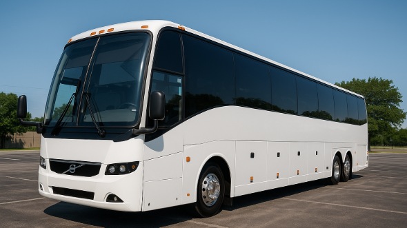 Exterior of Waco Party Bus Company's 51 Passenger Charter Bus in Waco