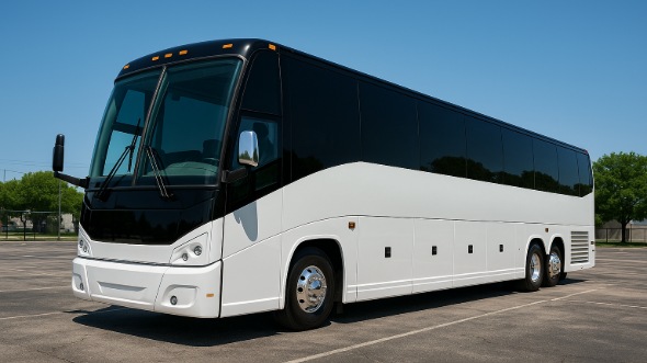 Exterior of Waco Party Bus Company's ADA Charter Bus in Waco