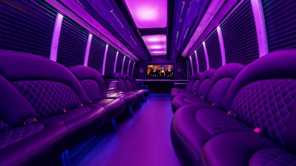 waco 25 passenger party bus interior