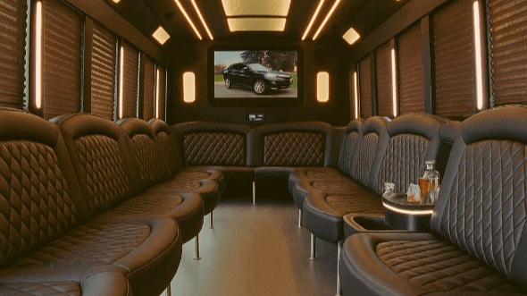waco 50 passenger party bus interior